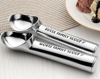 Aangepaste ijsschep - gepersonaliseerd valentijnscadeau met gegraveerde tekst, uniek cadeau voor ijsliefhebbers, perfect voor vader, vriend