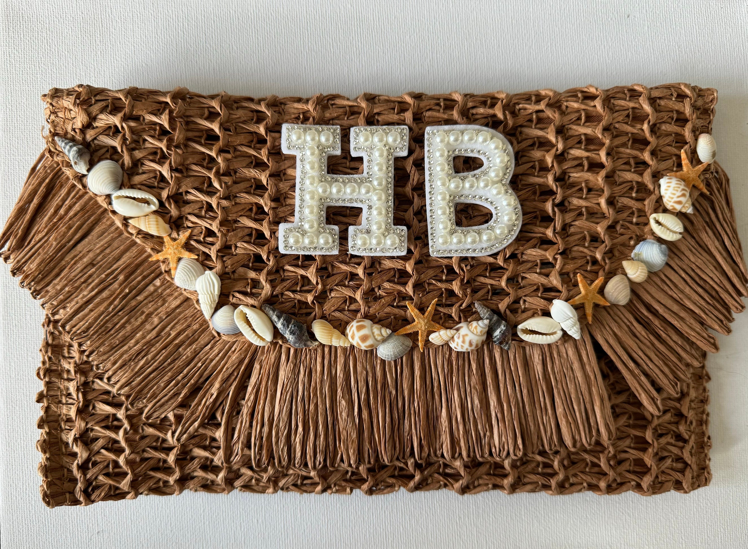Personalised handmade woven clutch