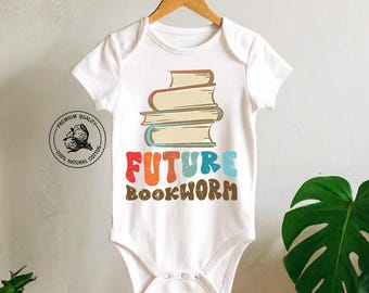 Future Bookworm Onesie® - Retro Book Lover Toddler Shirt - 1512