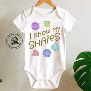 Body para bebé con estampado de juegos de mesa - Conozco las formas - Camiseta para bebé gamer