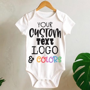 Custom Text & Colors Baby Onesie® - 100% Cotton
