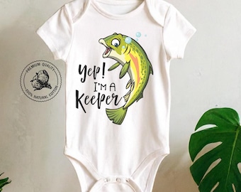 I'm a Keeper Fishing Onesie® - Fishing Shirt - 100% Cotton Baby Outfit - 300