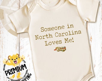 Someone In North Carolina Loves Me Onesie®, North Carolina Baby Onesie®, Retro North Carolina Onesie®, Cute North Carolina Onesie®, N0990