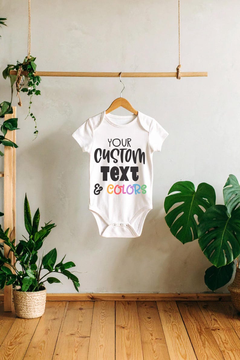 Your Custom Text & Colors 100% Cotton Baby Onesie® image 1