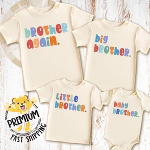 Big Brother Shirt, Biggest Brother Shirt, Little Brother Shirt, Littlest Brother Shirt, Baby Brother Shirt, Brother Retro Shirt, N1794