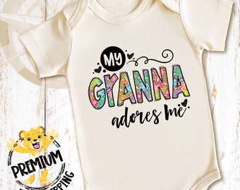 My Granna Adores Me Onesie®, Granna Baby Onesie®, I Love My Granna, Granna Onesie®, Granna Baby Clothes, Granna Bodysuit, N0692