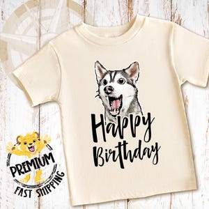 Funny Happy Birthday Dog Shirt or Onesie® - Dog Themed Birthday Party Gift- Birthday Romper Bodysuit - Gift For Mom, Dad, Boy, or Girl -0167
