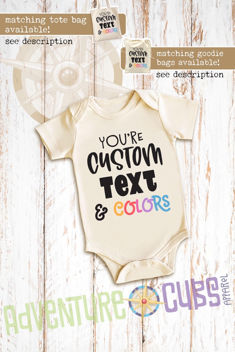Your Custom Text & Colors 100% Cotton Baby Onesie® image 6