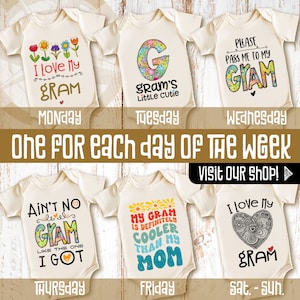 Our gramOnesie® is fun and cute. Perfect for a baby shower, birthday or for everyday!