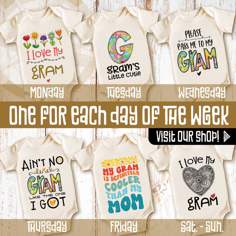 Our gramOnesie® is fun and cute. Perfect for a baby shower, birthday or for everyday!