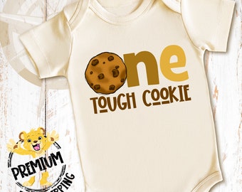 One Tough Cookie Onesie® - Adorable Baby Clothing - Fun First Birthday Outfit - Toddler Food Lover Gift - Family Present - 1356