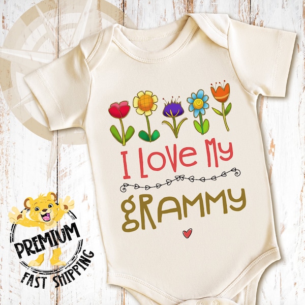 I Love My Grammy Onesie®, Grammy Baby Onesie®, I Love My Grammy, Grammy Onesie®, Grammy Baby Clothes, Grammy Bodysuit, N1368