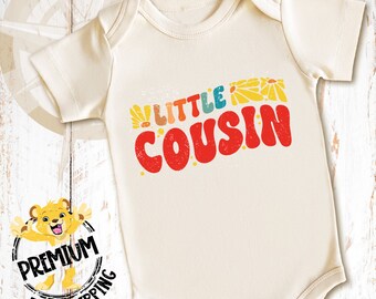Little Cousin Retro Onesie®, Cousin Bodysuit, Cousin Baby Announcement, Cousin Baby Onesie®, Cousin Crew Onesie®, Cousin Baby Gift, N1141