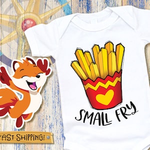 Small Fry Onesie®, French Fry Onesie®, Cute Baby Onesie® For Boy Or Girl, Small Fry Bodysuit, Funny Fry Onesie®, 0517