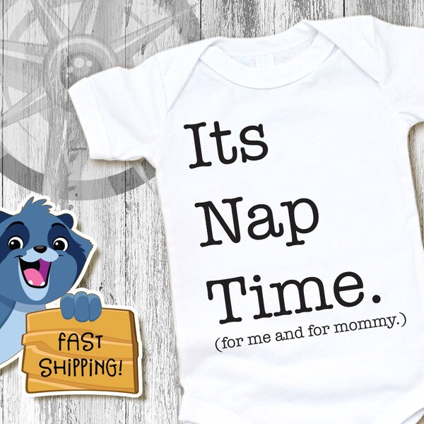 6 Dollar Short Sleeve Onesie®, It's Nap Time Onesie®, Nap Onesie®, It's Nap Time Bodysuit, Mommy Onesie®, 0143