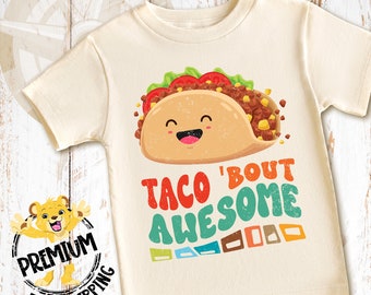 Taco 'Bout Awesome Onesie® Or Tee, Cute Taco Onesie®, Fun Taco Onesie®, Tacos Shirt, Taco Baby Onesie®, Awesome Taco Onesie®, 1365