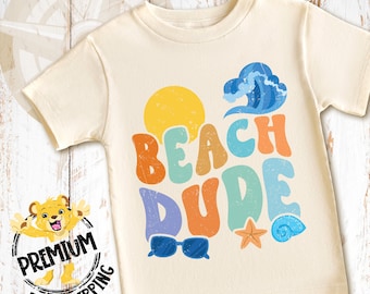 Beach Dude Shirt & Onesie® - Trendy Unisex Newborn Shirt - Premium 70s Hippie Mom or Aunt Gift - Summertime Loving Retro Clothing - 1919