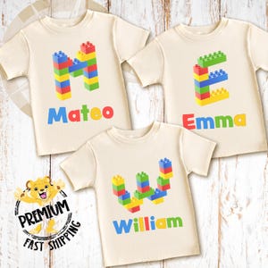 Custom Building Block Shirt - Personalized Name