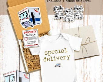 Special Delivery Onesie® Or Gift Box - Personalized Pregnancy Announcement