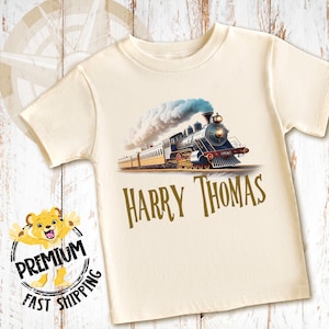 Custom Personalized Train Onesie® and Tee, Train Onesie®, Train T-Shirt, Train Baby Gift, Train Toddler Shirt, Train Birthday Shirt, 2062