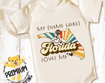 Super Cute Florida Love Baby Onesie - Ebenezer Fire Design Infant Bodysuit