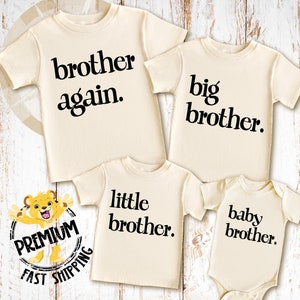 Big Brother Shirt, Biggest Brother Shirt, Little Brother Shirt, Littlest Brother Shirt, Baby Brother Shirt, Brother Retro Shirt, N1797