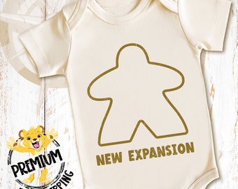 New Expansion Meeple Onesie®, Meeple Bodysuit, Gaming Onesie®, Meeple Onesie®, Neutral Meeple Onesie®, Board Game Onesie®, N1558