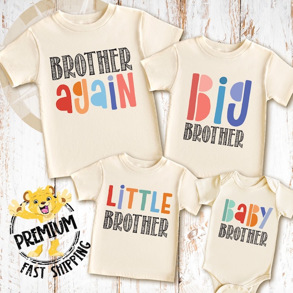 Big Brother Shirt, Biggest Brother Shirt, Little Brother Shirt, Littlest Brother Shirt, Baby Brother Shirt, Brother Retro Shirt, N1796