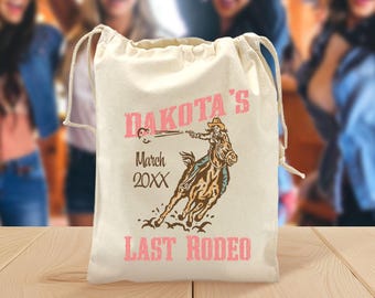 Last Rodeo Bachelorette Party Bags For Cowgirl - Bachelorette Hangover Kit - Country Theme Bachelorette Party for Cowgirls - 2603