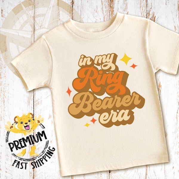 In My Ring Bearer Era Shirt, Ring Bearer Toddler Shirt, Wedding Kids Shirt, Bridal Party Kids Shirt, Ring Boy Toddler Shirt, N1597