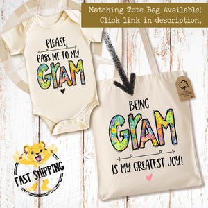 Please Pass Me To My Gram Onesie® - Baby and Toddler Clothing - New Grandparents Gift - Fun Family Pregnancy Announcement - 0439 image 2