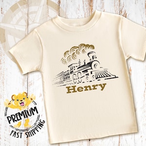 Custom Personalized Train Onesie® and Tee, Train Onesie®, Train T-Shirt, Train Baby Gift, Train Toddler Shirt, Train Birthday Shirt, 2061