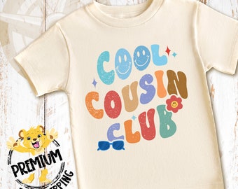 Cool Cousin Club Retro Onesie® Thru Youth, Cousin Bodysuit, Cousin Announcement, Cousin Onesie®, Cousin Crew Onesie®, Cousin Shirt, 1142