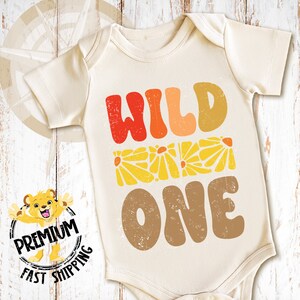 Wild One Retro Onesie®, First Birthday Retro Onesie®, One Yerar Old Retro Birthday Onesie®, Cool Fun Hip Retro Birthday Onesie®, 1127