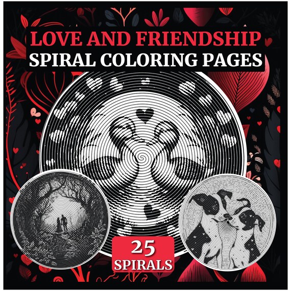 Spiroglyphics Simple Mandalas: Line Spiral Coloring Book For