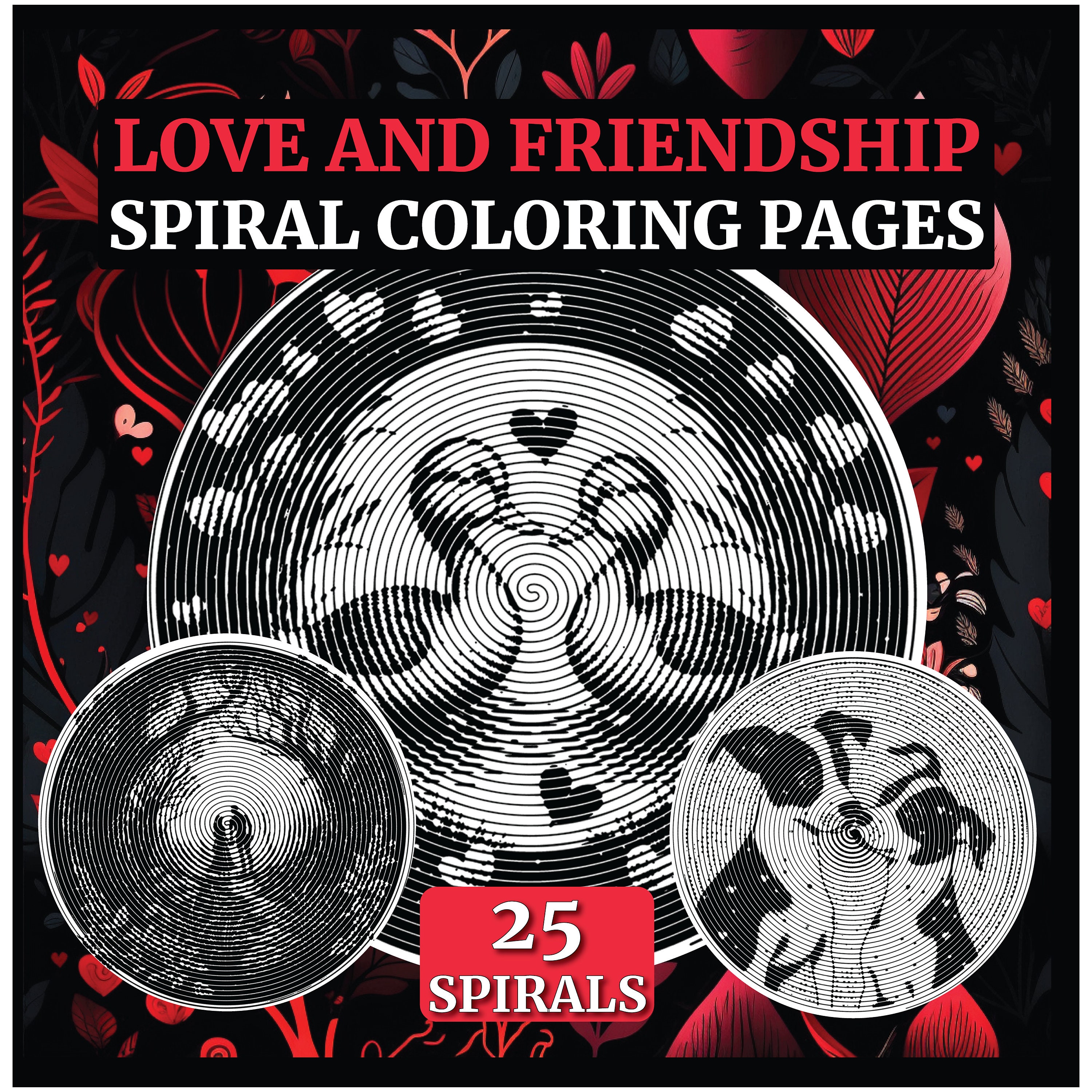 Spiral Coloring Page for Adults Vol.13 Graphic by Fleur de Tango · Creative  Fabrica