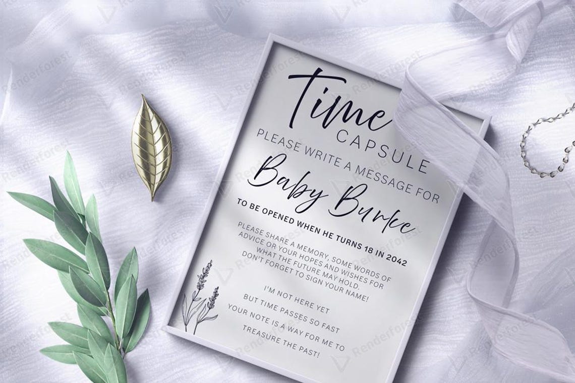 Time Capsule Sign Baby Shower Keepsake - Etsy
