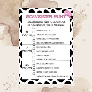Editable Bachelorette Scavenger Hunt, Bridal Scavenger Hunt, Brides Last Rodeo, Western Bachelorette, Nashville Bach, Brides Last Hoe Down