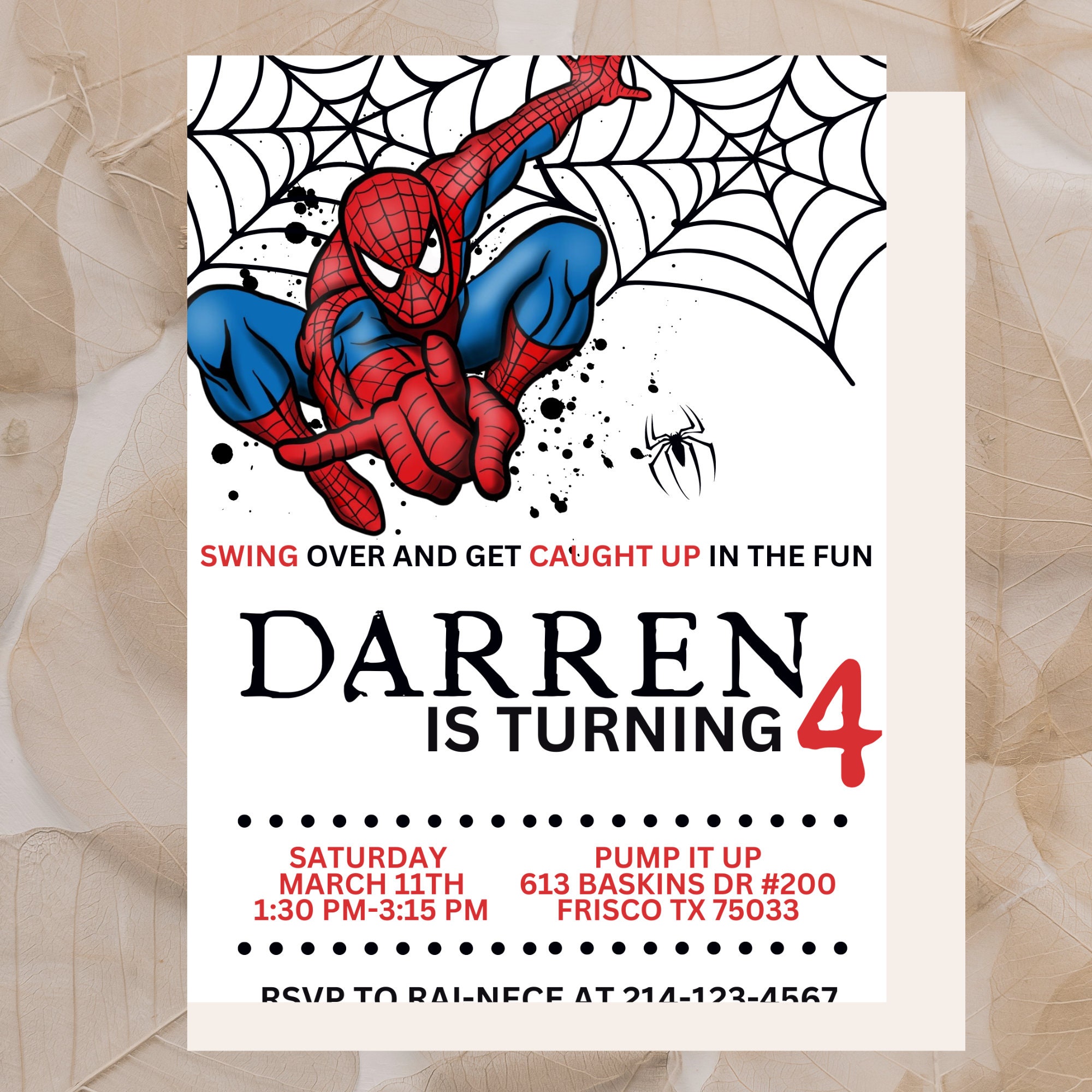 67+ Free Templates for 'Spiderman birthday party invitation template