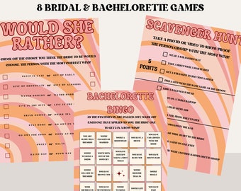 Editable Last Disco Bachelorette Party Template Games, Dazed And Engaged, Retro Themed Bachelorette And Bridal Shower Games, Bingo, Drink If