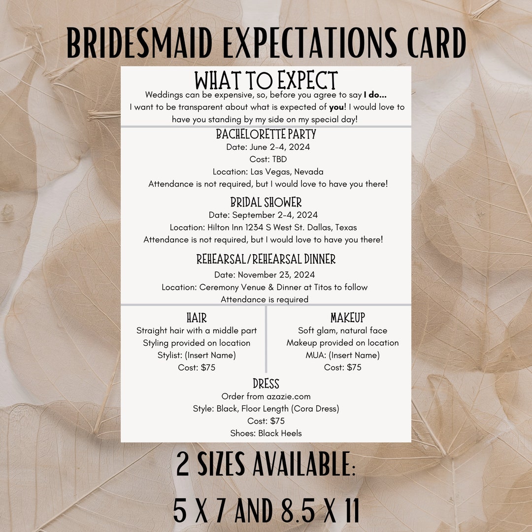Editable Bridesmaid Expectations Card Bridesmaid Contract What To editable-bridesmaid-expectations-card-bridesmaid-contract-what-to
