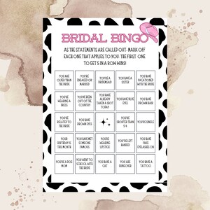 Editable Bridal Bingo, Bachelorette Bingo Game,  Premade Bachelorette And Bridal Game, Last Rodeo Bridal Shower, Last Hoe Down, Western Bach