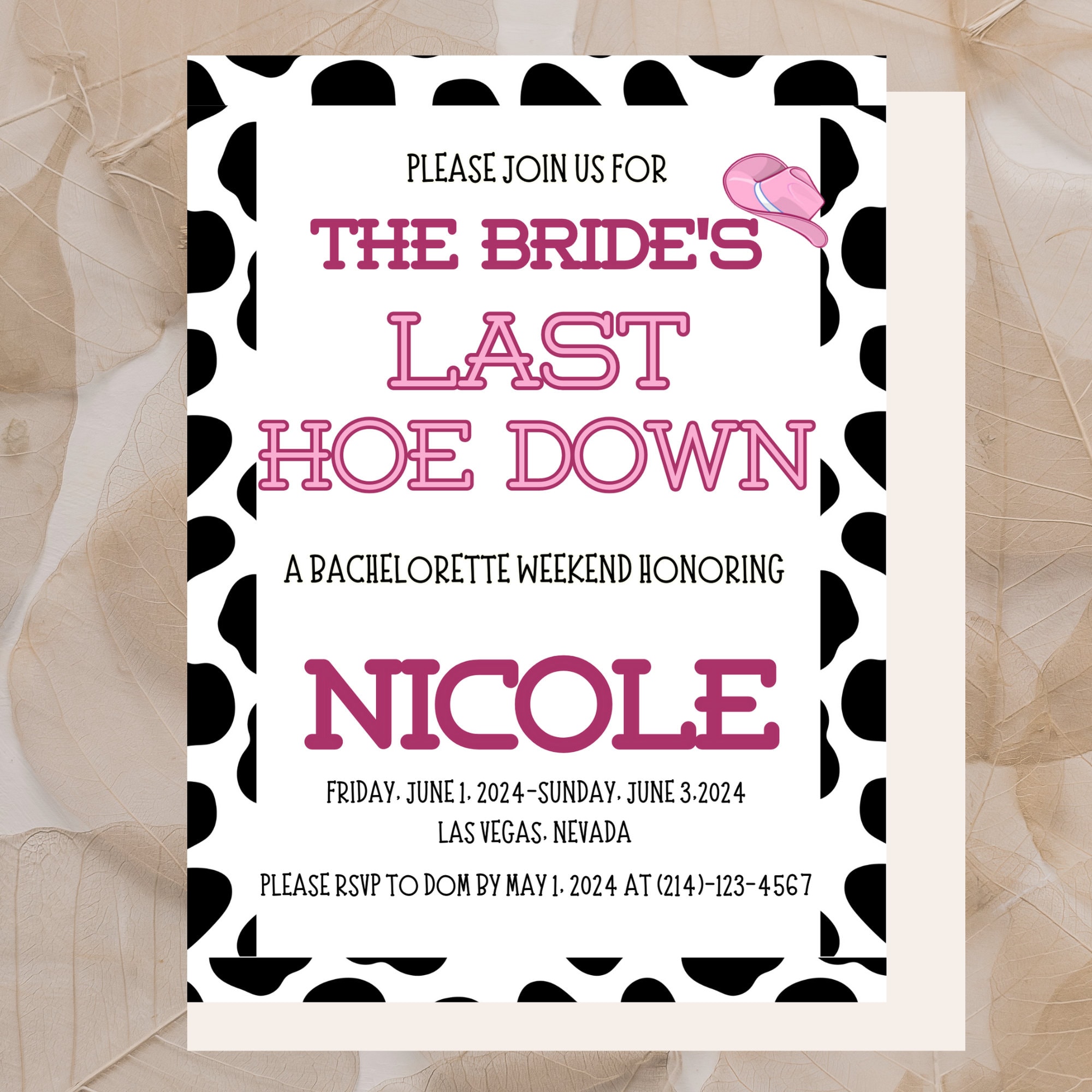 Editable Last Hoe Down Bachelorette Invitation Brides Last Ride Il Fullxfull.4982053268 Mhcm