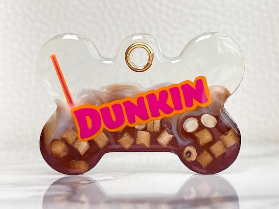 Iced Coffee Resin Dog Tag: Custom Pet ID, Puppy Gift, Frankie Tags