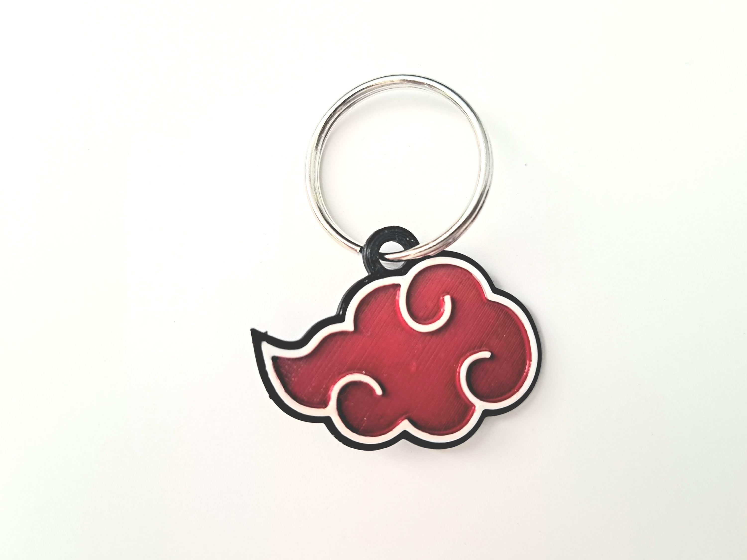 3D file AKATSUKI NARUTO🔑 CLOUD KEYCHAIN ・3D printing idea to