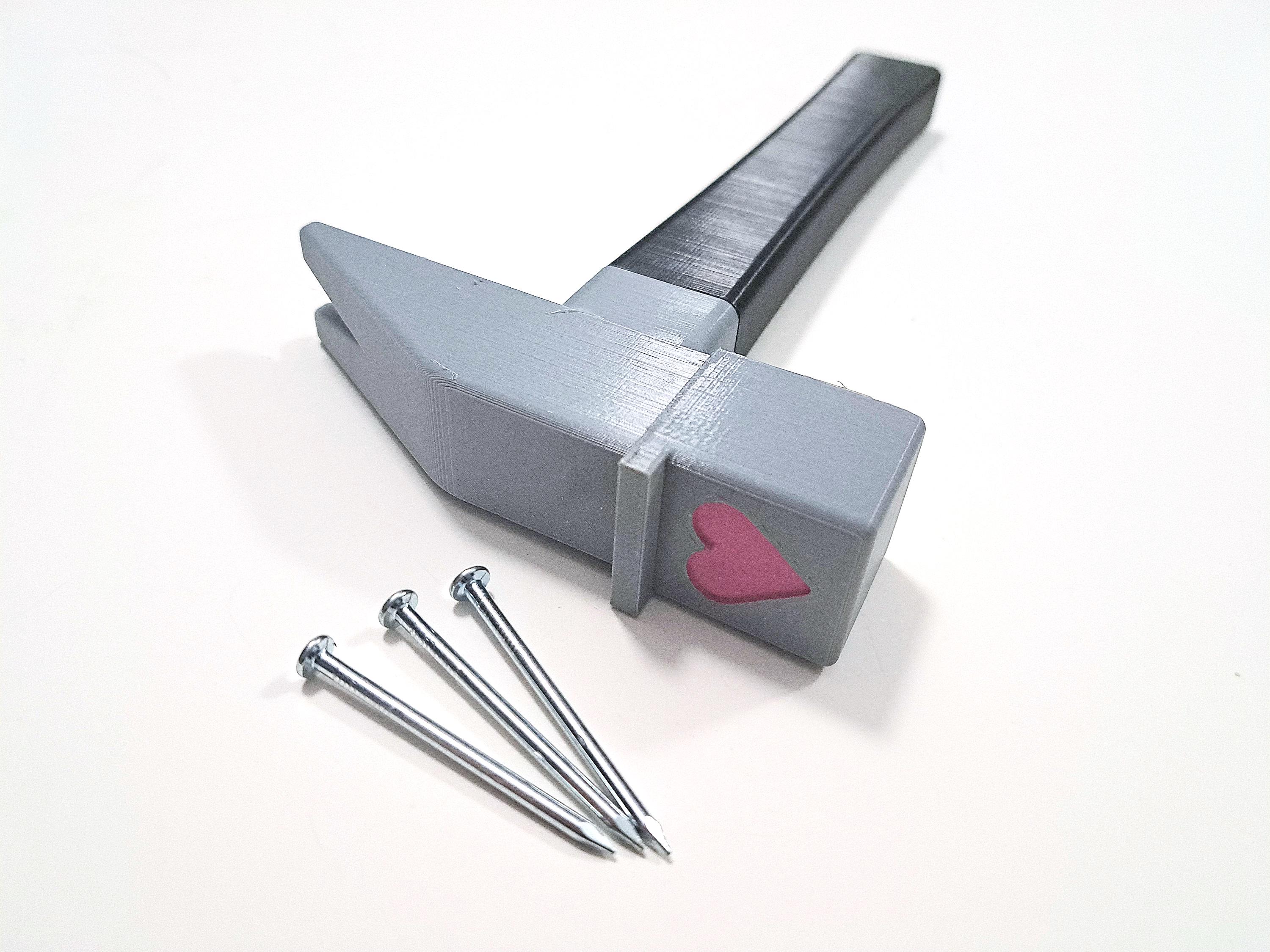 Nobara's Hammer | Includes 3 Nails | Durable Cosplay Prop | Jujutsu Kaisen