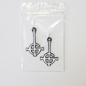 Ghost Crucifix Earrings | Multi-Colored 3D-Printing