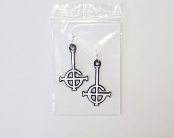Ghost Crucifix Earrings | Multi-Colored 3D-Printing