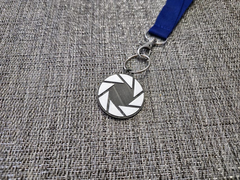 Portal | Aperture Science Logo Keychain | Multi-colored 3d-printing - Etsy