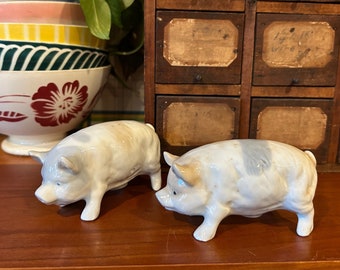 Vintage Pig Ceramic Salt and Pepper Shakers Estate Sale